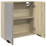vidaXL Dulap oglindă baie stejar sonoma 64,5x20x66,5 cm lemn prelucrat vidaXL Dulap oglindă baie stejar sonoma 64,5x20x66,5 cm lemn prelucrat