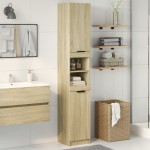 vidaXL Dulap de baie, stejar sonoma, 32x34x188,5 cm, lemn prelucrat vidaXL Dulap de baie, stejar sonoma, 32x34x188,5 cm, lemn prelucrat