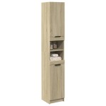 vidaXL Dulap de baie, stejar sonoma, 32x34x188,5 cm, lemn prelucrat vidaXL Dulap de baie, stejar sonoma, 32x34x188,5 cm, lemn prelucrat