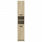 vidaXL Dulap de baie, stejar sonoma, 32x34x188,5 cm, lemn prelucrat vidaXL Dulap de baie, stejar sonoma, 32x34x188,5 cm, lemn prelucrat