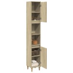vidaXL Dulap de baie, stejar sonoma, 30x30x190 cm, lemn prelucrat vidaXL Dulap de baie, stejar sonoma, 30x30x190 cm, lemn prelucrat
