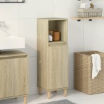 vidaXL Dulap de baie, stejar sonoma, 30x30x100 cm, lemn prelucrat vidaXL Dulap de baie, stejar sonoma, 30x30x100 cm, lemn prelucrat