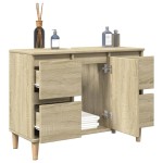 vidaXL Dulap de chiuvetă, stejar sonoma, 80x33x60 cm, lemn prelucrat vidaXL Dulap de chiuvetă, stejar sonoma, 80x33x60 cm, lemn prelucrat