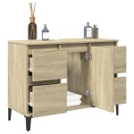 vidaXL Dulap de chiuvetă, stejar sonoma, 80x33x60 cm, lemn prelucrat vidaXL Dulap de chiuvetă, stejar sonoma, 80x33x60 cm, lemn prelucrat