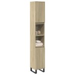vidaXL Dulap de baie, stejar sonoma, 30x30x190 cm, lemn prelucrat vidaXL Dulap de baie, stejar sonoma, 30x30x190 cm, lemn prelucrat
