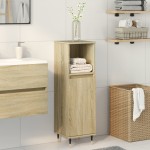 vidaXL Dulap de baie, stejar sonoma, 30x30x100 cm, lemn prelucrat