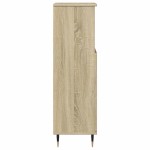 vidaXL Dulap de baie, stejar sonoma, 30x30x100 cm, lemn prelucrat