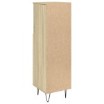 vidaXL Dulap de baie, stejar sonoma, 30x30x100 cm, lemn prelucrat