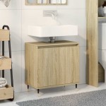 vidaXL Dulap de baie, stejar sonoma, 58x33x60 cm, lemn prelucrat