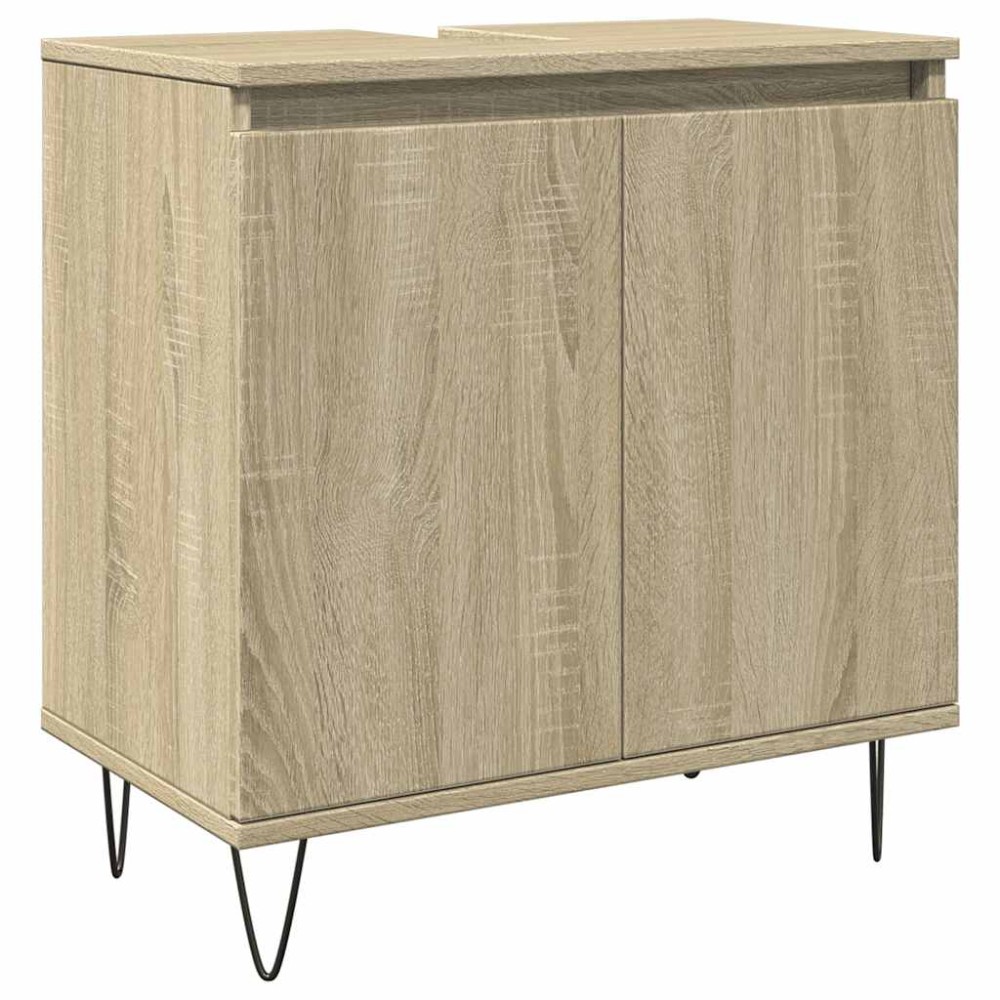 vidaXL Dulap de baie, stejar sonoma, 58x33x60 cm, lemn prelucrat