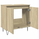 vidaXL Dulap de baie, stejar sonoma, 58x33x60 cm, lemn prelucrat