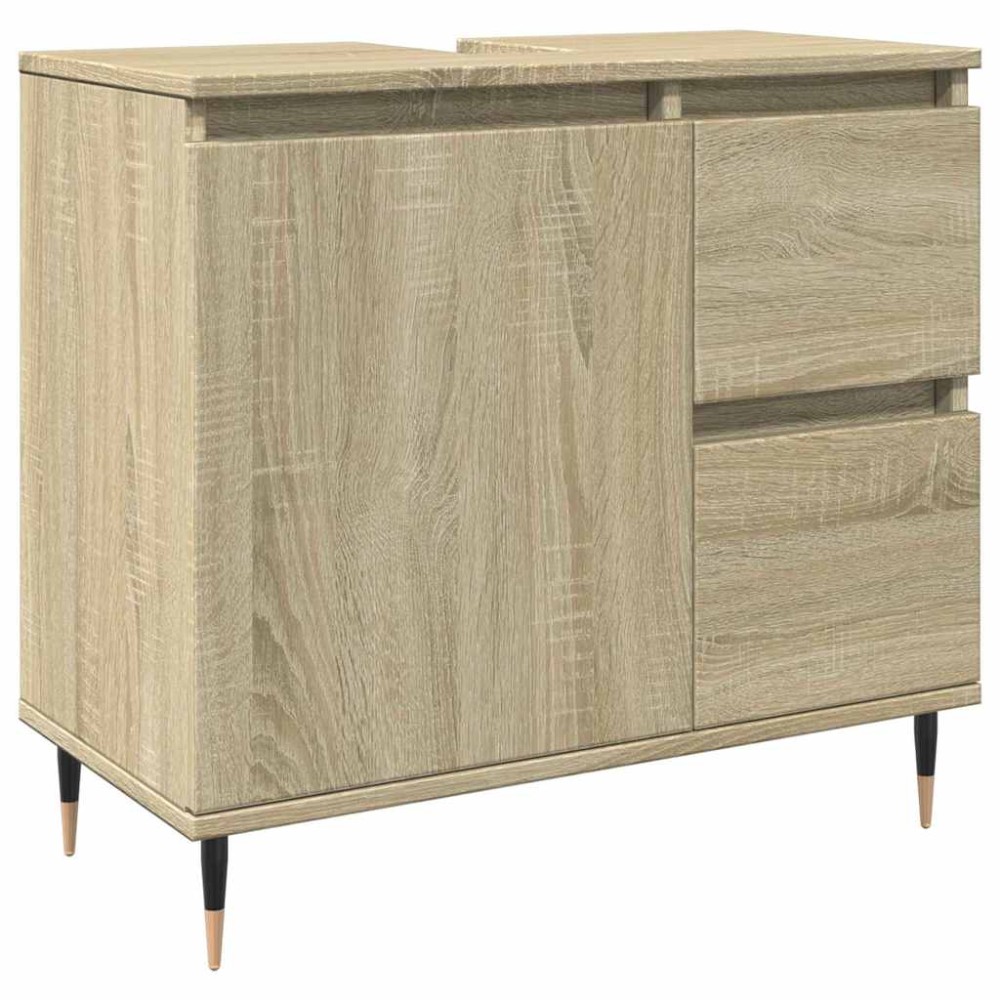 vidaXL Dulap de chiuvetă baie stejar sonoma 65x33x60 cm lemn prelucrat
