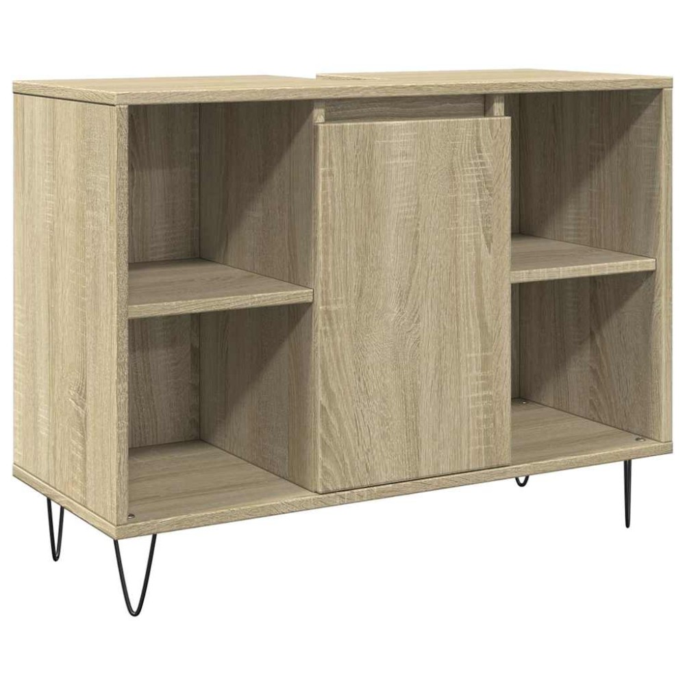 vidaXL Dulap pentru baie, stejar sonoma, 80x33x60 cm, lemn compozit