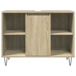 vidaXL Dulap pentru baie, stejar sonoma, 80x33x60 cm, lemn compozit vidaXL Dulap pentru baie, stejar sonoma, 80x33x60 cm, lemn compozit