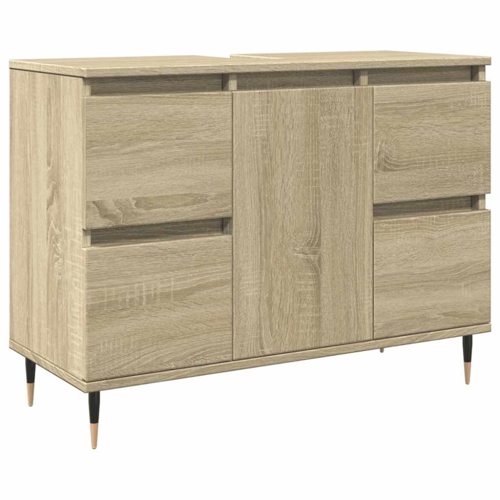 vidaXL Dulap pentru baie, stejar sonoma, 80x33x60 cm, lemn compozit