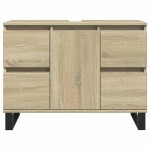 vidaXL Dulap pentru baie, stejar sonoma, 80x33x60 cm, lemn compozit vidaXL Dulap pentru baie, stejar sonoma, 80x33x60 cm, lemn compozit