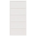 vidaXL Ușă de hambar, alb, 100x208 cm, lemn masiv de pin