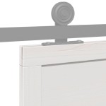 vidaXL Ușă de hambar, alb, 100x208 cm, lemn masiv de pin