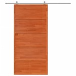 vidaXL Ușă de hambar, maro ceruit, 100x208 cm, lemn masiv de pin vidaXL Ușă de hambar, maro ceruit, 100x208 cm, lemn masiv de pin