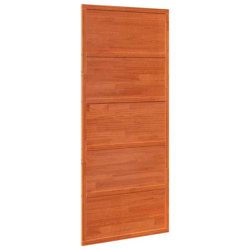 vidaXL Ușă de hambar, maro ceruit, 90x208 cm, lemn masiv de pin