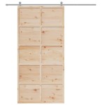 vidaXL Ușă de hambar, 100x208 cm, lemn masiv de pin vidaXL Ușă de hambar, 100x208 cm, lemn masiv de pin