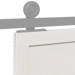 vidaXL Ușă de hambar, alb, 90x208 cm, lemn masiv de pin vidaXL Ușă de hambar, alb, 90x208 cm, lemn masiv de pin
