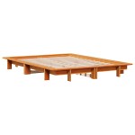 vidaXL Cadru de pat fără saltea, maro ceruit 150x200 cm lemn masiv pin vidaXL Cadru de pat fără saltea, maro ceruit 150x200 cm lemn masiv pin