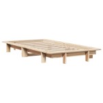 vidaXL Cadru de pat fără saltea, 90x200 cm, lemn masiv pin