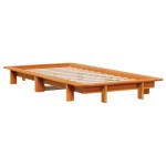vidaXL Pat de zi fără saltea, maro ceruit, 90x200 cm, lemn masiv pin