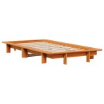 vidaXL Pat de zi fără saltea, maro ceruit, 90x200 cm, lemn masiv pin