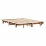 vidaXL Cadru de pat fără saltea, 120x190 cm, lemn masiv pin vidaXL Cadru de pat fără saltea, 120x190 cm, lemn masiv pin