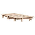vidaXL Cadru de pat fără saltea, 75x190 cm, lemn masiv de pin
