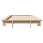 vidaXL Cadru de pat fără saltea, 75x190 cm, lemn masiv de pin
