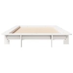vidaXL Cadru de pat fără saltea, alb, 75x190 cm, lemn masiv de pin