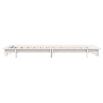 vidaXL Cadru de pat fără saltea, alb, 75x190 cm, lemn masiv de pin