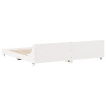 vidaXL Cadru de pat fără saltea, alb, 180x200 cm, lemn masiv pin