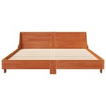 vidaXL Cadru de pat fără saltea, maro ceruit 140x200 cm lemn masiv pin vidaXL Cadru de pat fără saltea, maro ceruit 140x200 cm lemn masiv pin