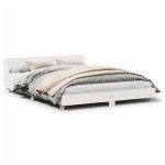 vidaXL Cadru de pat fără saltea, alb, 120x200 cm, lemn masiv pin vidaXL Cadru de pat fără saltea, alb, 120x200 cm, lemn masiv pin