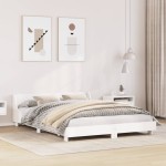 vidaXL Cadru de pat fără saltea, alb, 120x200 cm, lemn masiv pin vidaXL Cadru de pat fără saltea, alb, 120x200 cm, lemn masiv pin