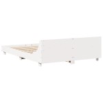 vidaXL Cadru de pat fără saltea, alb, 120x200 cm, lemn masiv pin vidaXL Cadru de pat fără saltea, alb, 120x200 cm, lemn masiv pin