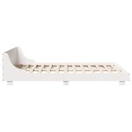 vidaXL Cadru de pat fără saltea, alb, 140x190 cm, lemn masiv de pin vidaXL Cadru de pat fără saltea, alb, 140x190 cm, lemn masiv de pin