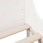 vidaXL Cadru de pat fără saltea, alb, 140x190 cm, lemn masiv de pin vidaXL Cadru de pat fără saltea, alb, 140x190 cm, lemn masiv de pin