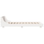 vidaXL Cadru de pat fără saltea, alb, 75x190 cm, lemn masiv de pin
