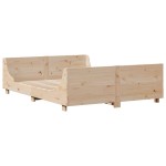 vidaXL Cadru de pat fără saltea, 120x190 cm, lemn masiv pin