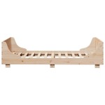 vidaXL Cadru de pat fără saltea, 75x190 cm, lemn masiv de pin