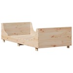 vidaXL Cadru de pat fără saltea, 75x190 cm, lemn masiv de pin