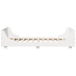 vidaXL Cadru de pat fără saltea, alb, 75x190 cm, lemn masiv de pin