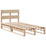 vidaXL Cadru de pat fără saltea, 75x190 cm, lemn masiv de pin