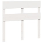 vidaXL Cadru de pat fără saltea, alb, 75x190 cm, lemn masiv de pin