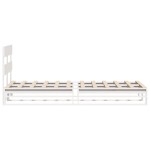 vidaXL Cadru de pat fără saltea, alb, 75x190 cm, lemn masiv de pin